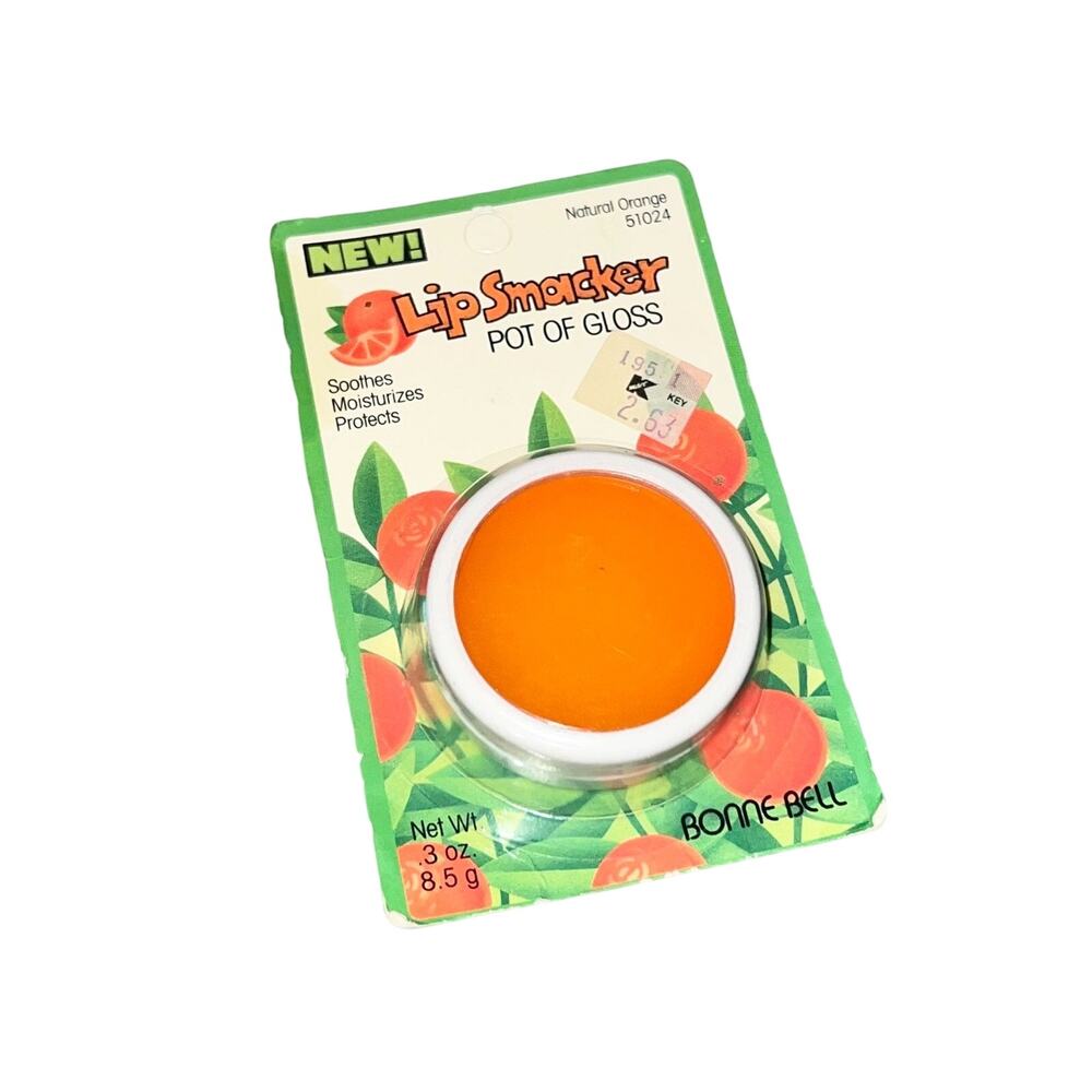 VTG 90s Bonne Bell Lip Smacker Pot of Gloss Natural Orange Lip Balm